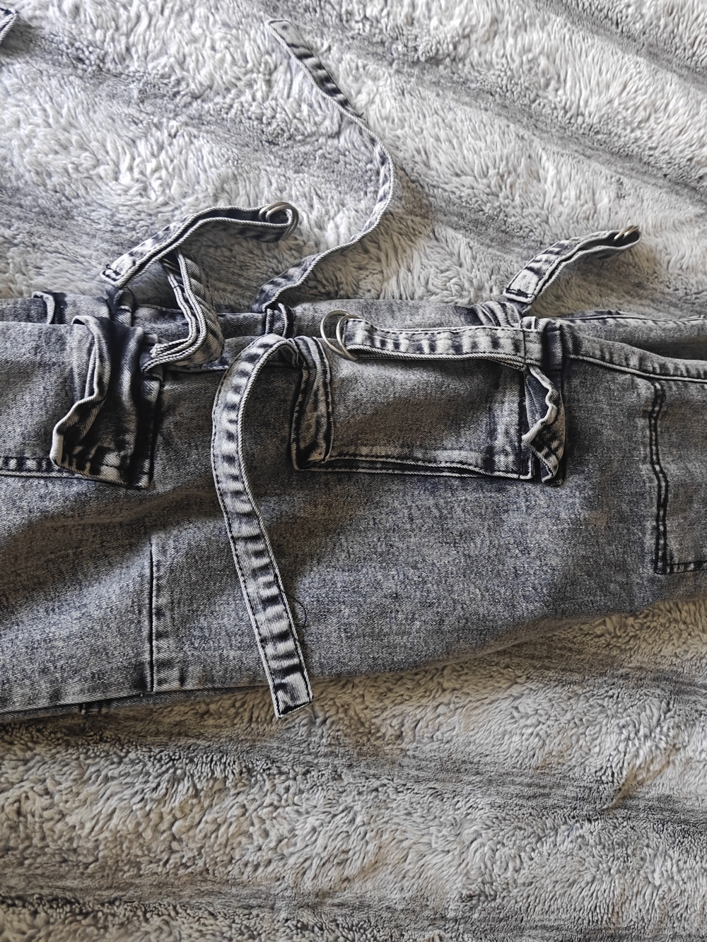 VIP Gray Cargo Flare Wide-Leg Jeans - Picture 4 of 4
